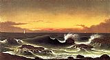 Martin Johnson Heade Famous Paintings - Seascape, Sunrise